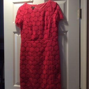 Talbots Coral Lace Shift Dress